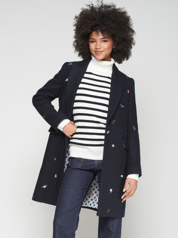 VILAGALLO- WOMEN'S ARICIA EMB COAT