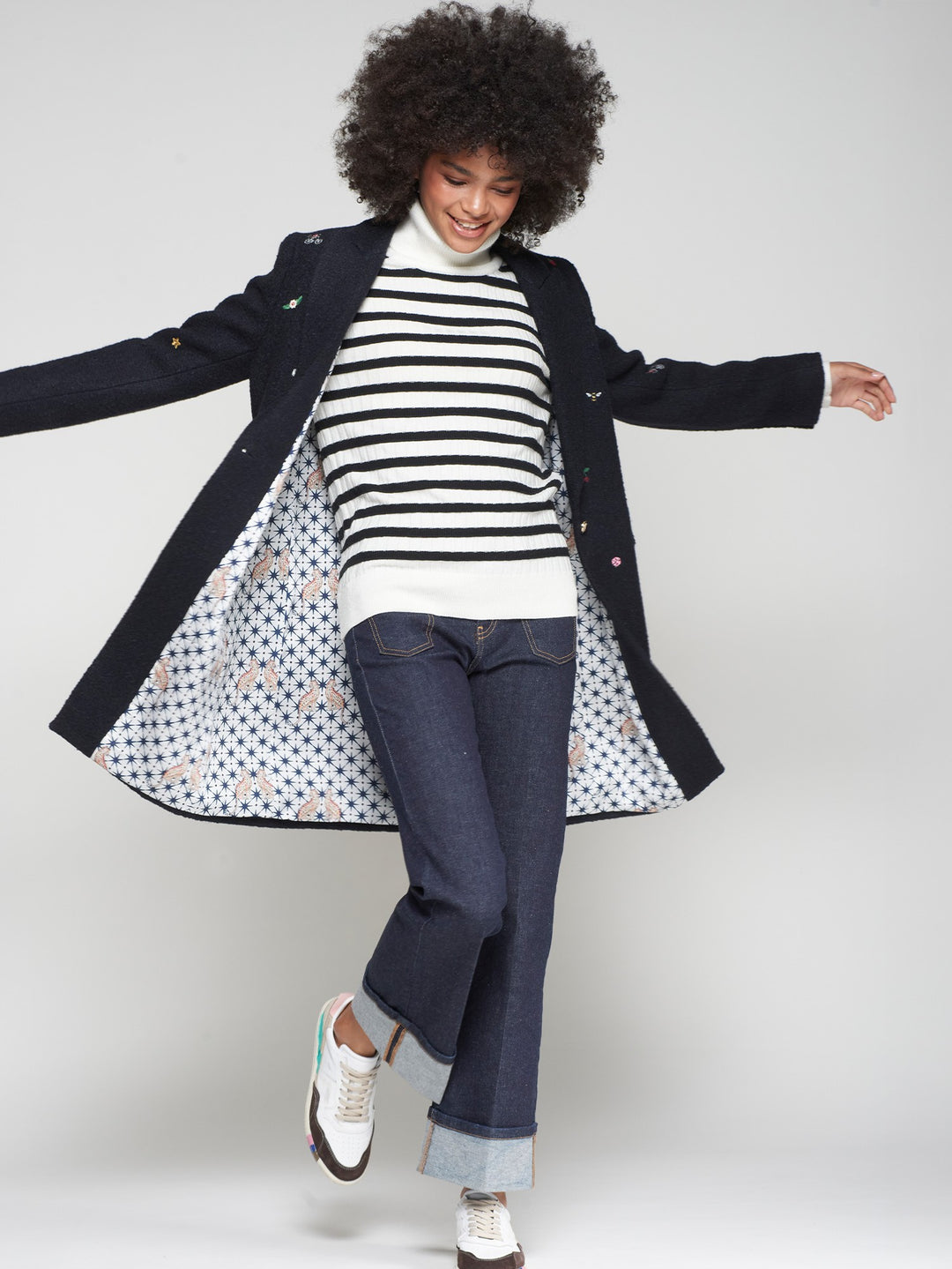 VILAGALLO- WOMEN'S ARICIA EMB COAT