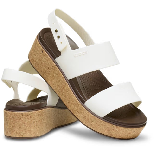 CROCS- WOMEN'S BROOKLYN CORK LOW WEDGE SANDAL