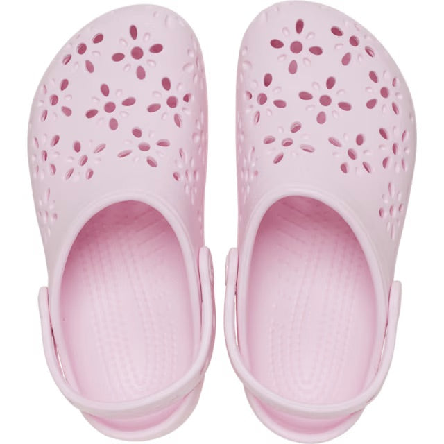 CROC- LITTLE KID'S FLORAL CUT-OUT CLOG