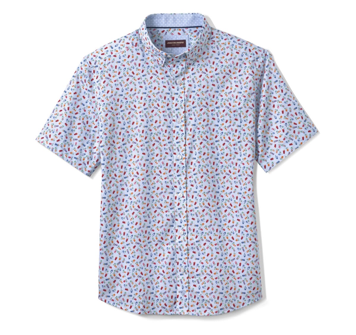 JOHNSTON & MURPHY - LOGAN PRINTED SHORT-SLEEVE SHIRT