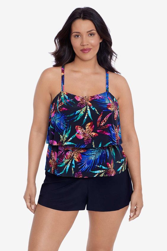 TRIMSHAPER- WOMEN'S 1PC ROXY SWIM ROMPER