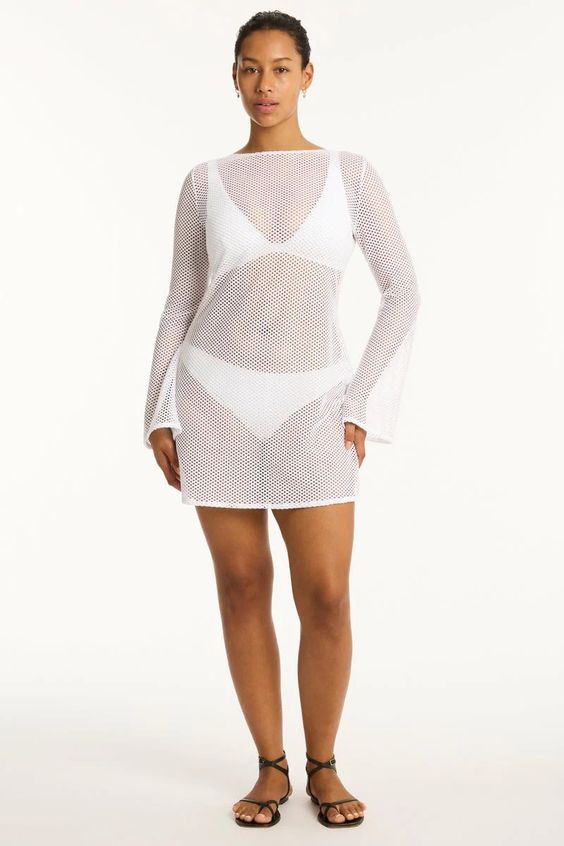 SEA LEVEL- WOMEN'S SURF MESH COVER UP