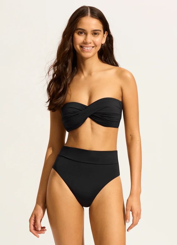 SEAFOLLY- WOMEN'S ROLL TOP PANT SWIM BOTTOM
