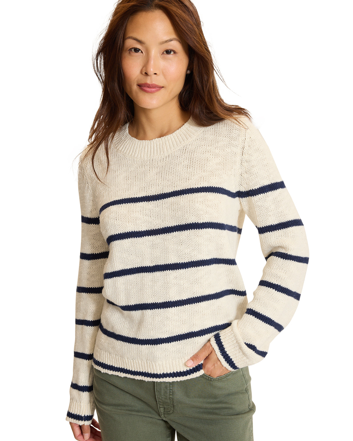 TOMMY BAHAMA - SURF SHORE COTTON STRIPE CREW