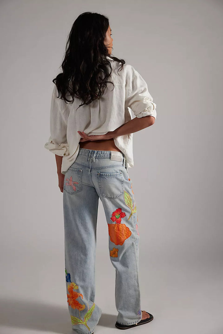 FREE PEOPLE - SURFSIDE PATCHED JEAN