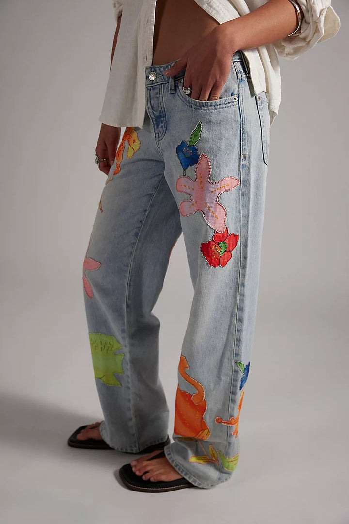 FREE PEOPLE - SURFSIDE PATCHED JEAN