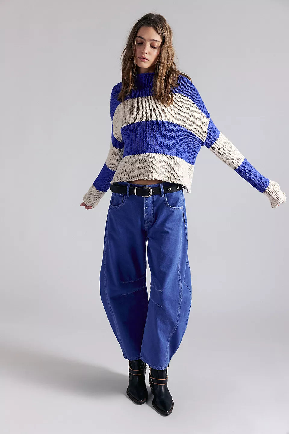 FREE PEOPLE - OPAL RUGBY STRIPED SWEATER