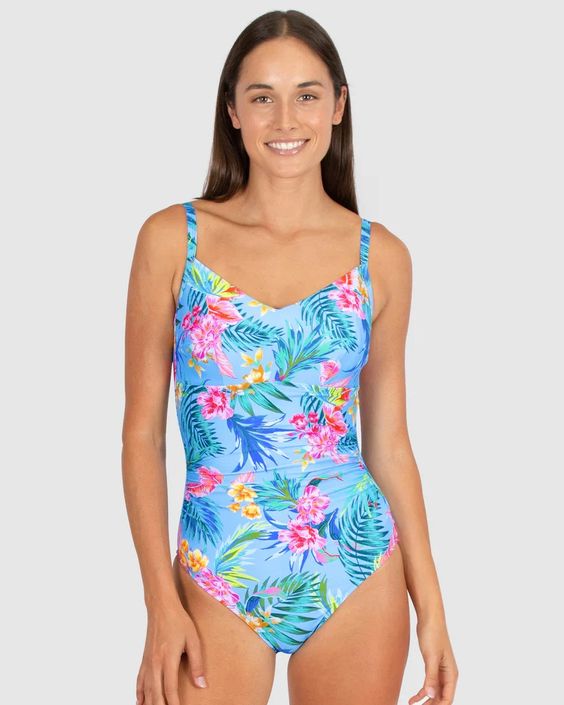 BAKU- WOMEN'S 1PC BERMUDA FLORAL SWIMSUIT
