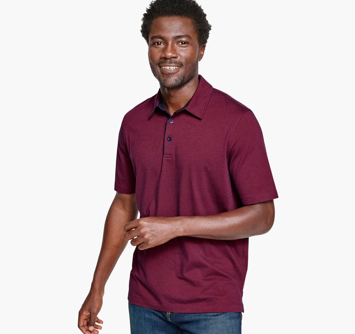 JOHNSTON & MURPHY - FINE-STRIPE POLO