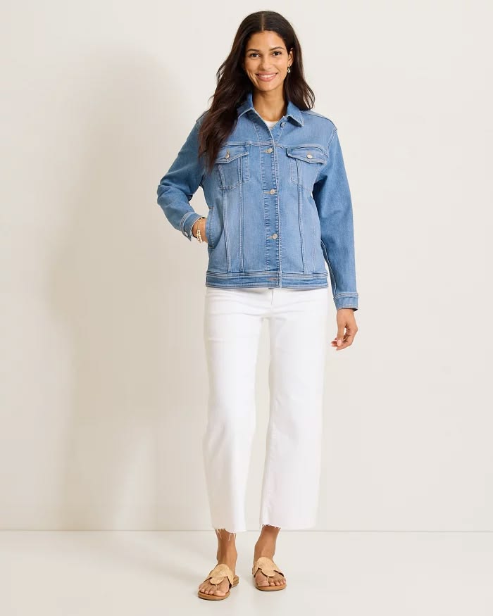 TOMMY BAHAMA - WOMEN'S INDIGO RELAXED JEAN JACKET