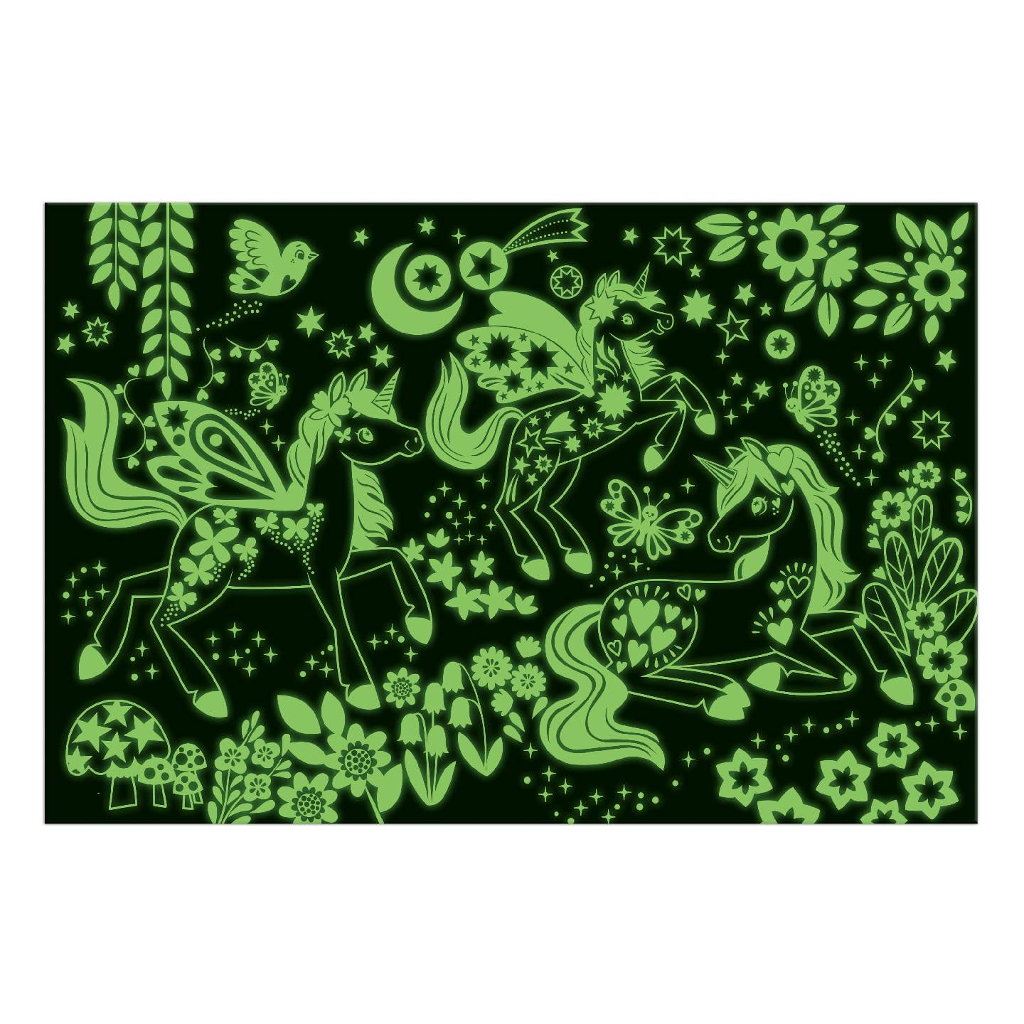 Unicorn Dreams 100 Piece Glow in the Dark Puzzle