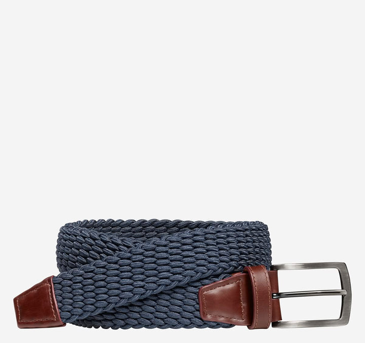 JOHNSTON & MURPHY - WOVEN STRETCH-KNIT BELT