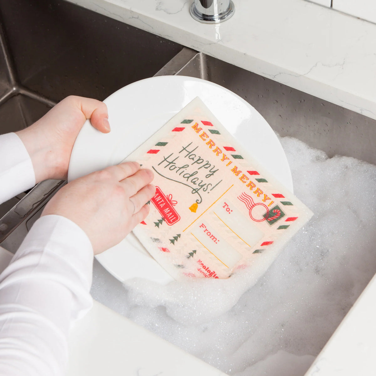 DANICA - DISH CLOTH POSTCARD TO SANTA