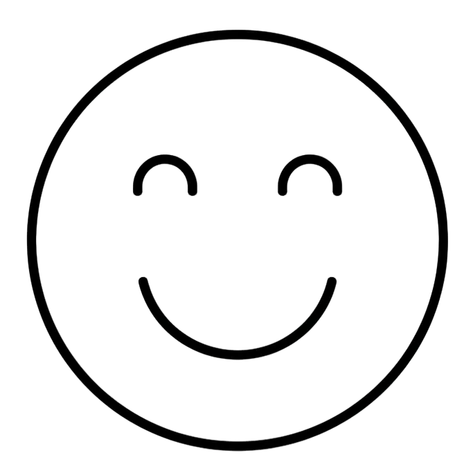 happy face icon linear