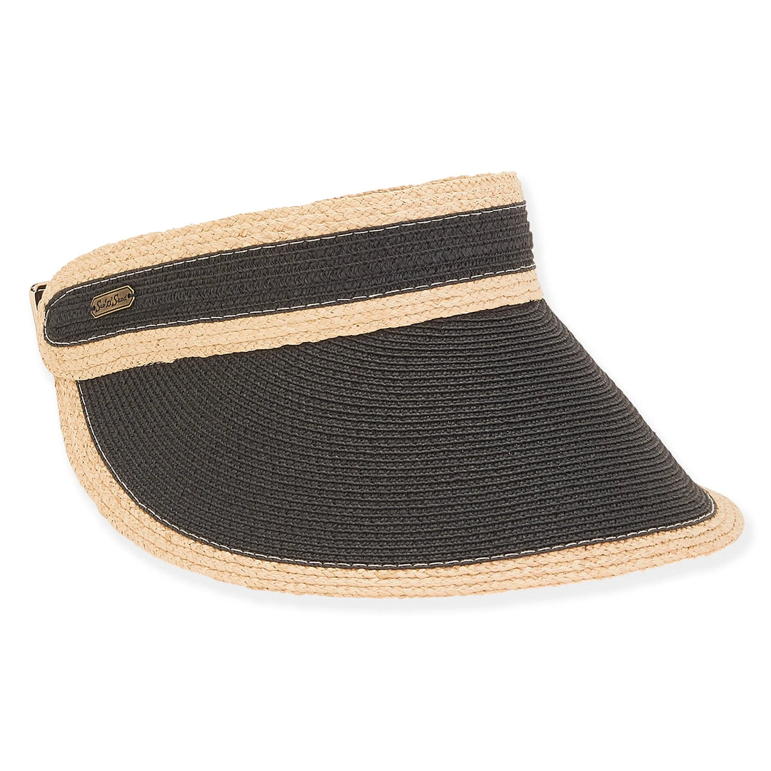 SUN 'N' SAND - HH2781 RAFIA/PAPER BRAID VISOR