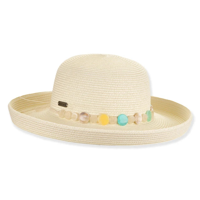 SUN 'N' SAND - HH3445 PAPER BRAID UP BRIM