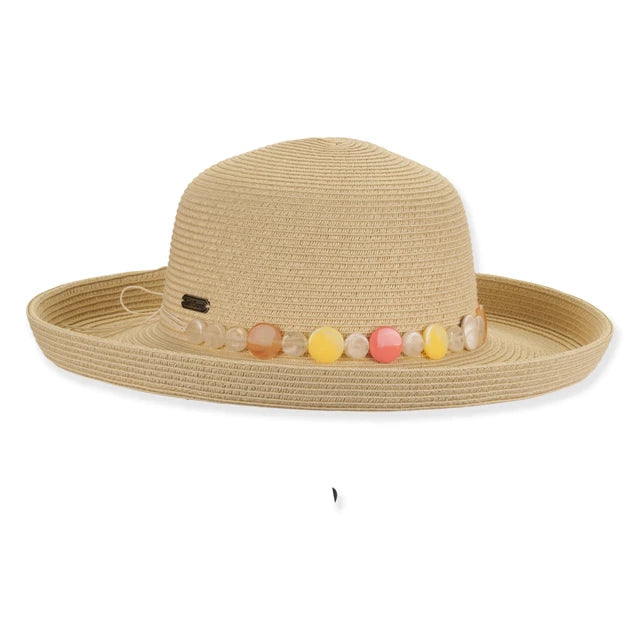 SUN 'N' SAND - HH3445 PAPER BRAID UP BRIM