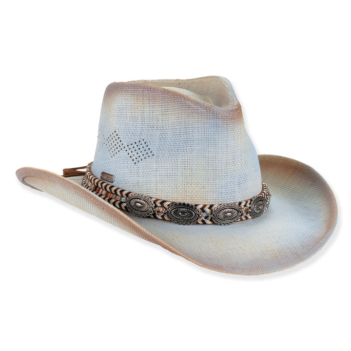 SUN 'N' SAND - HH3529 PAPER STRAW WESTERN HAT