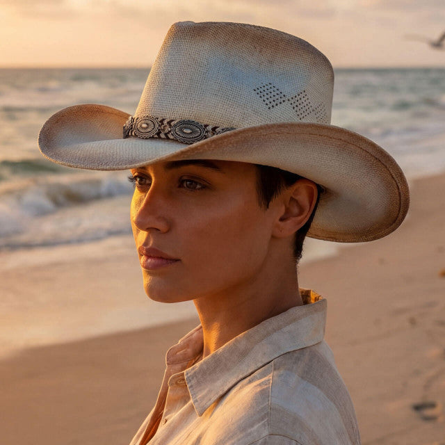 SUN 'N' SAND - HH3529 PAPER STRAW WESTERN HAT