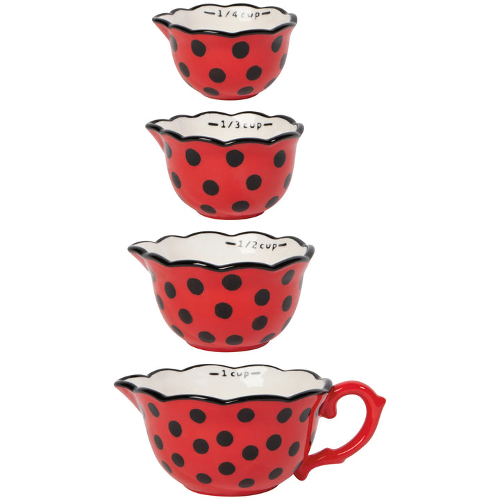 DANICA - SET/4 MEASURING CUPS LADYBUGS