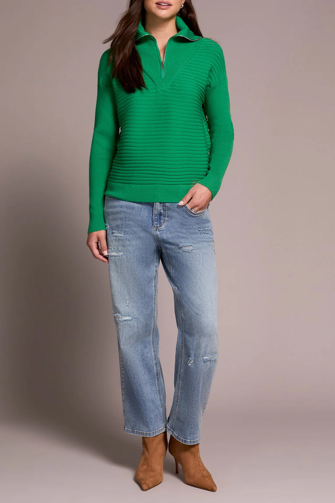 Tribal - 1/4 Zip Sweater #6028O (3 Colours)