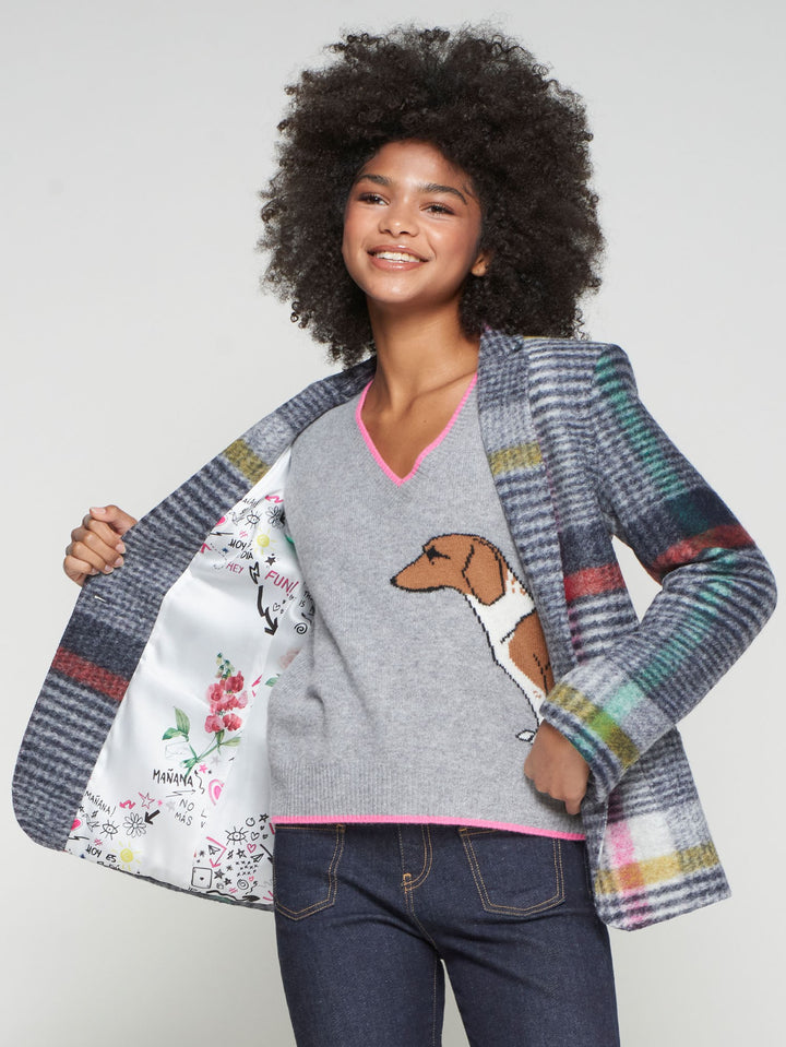 VILAGALLO- WOMEN'S HANNAH CHECKED BLAZER