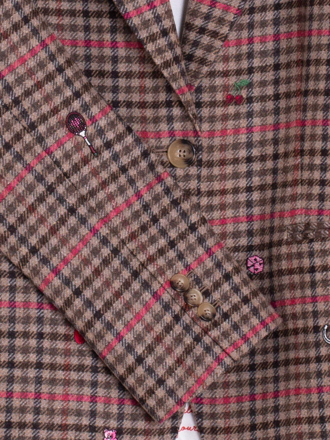 VILAGALLO- WOMEN'S HEATHER EMB BLAZER