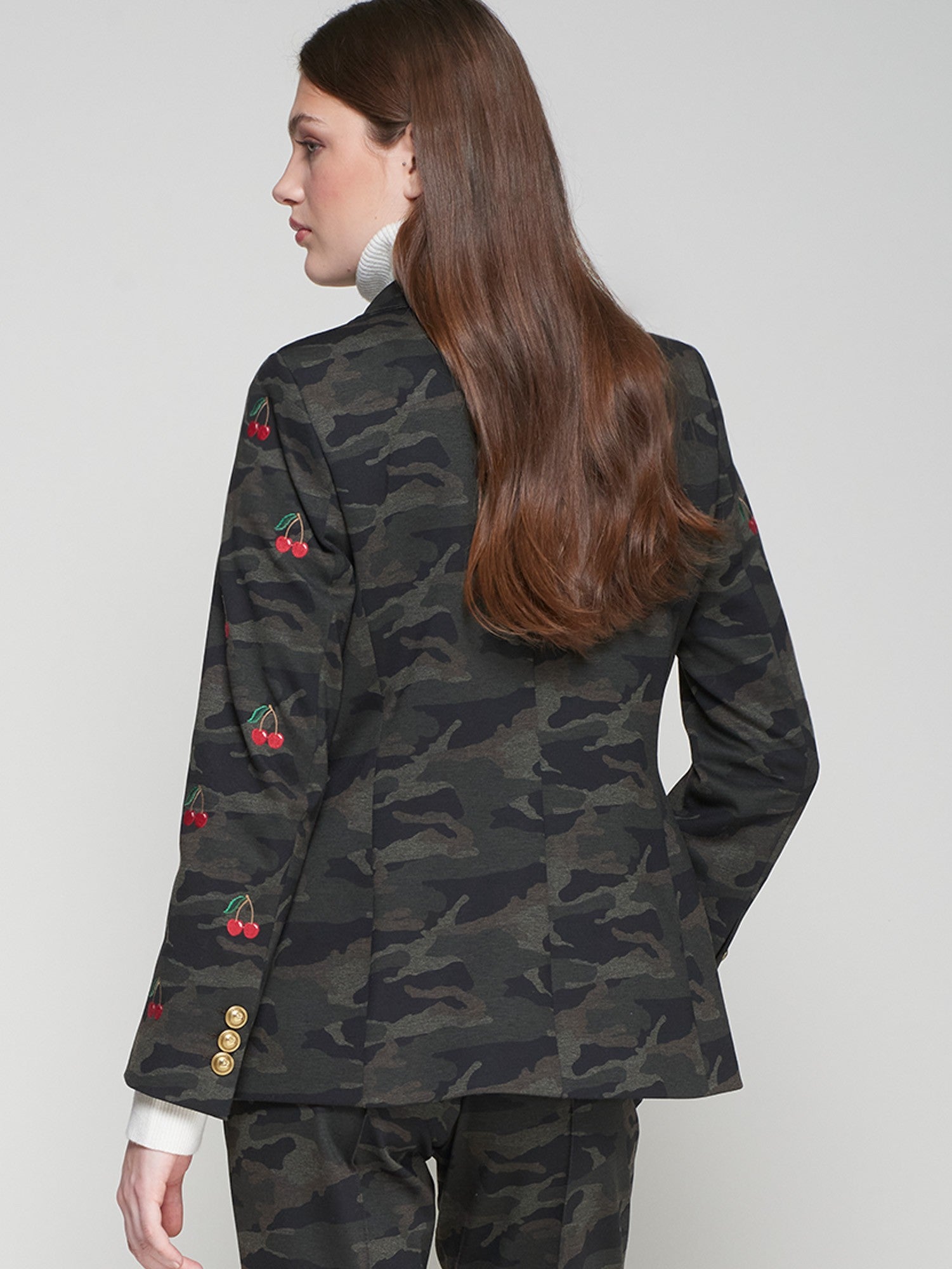 VILAGALLO- WOMEN'S HEATHER EMB BLAZER