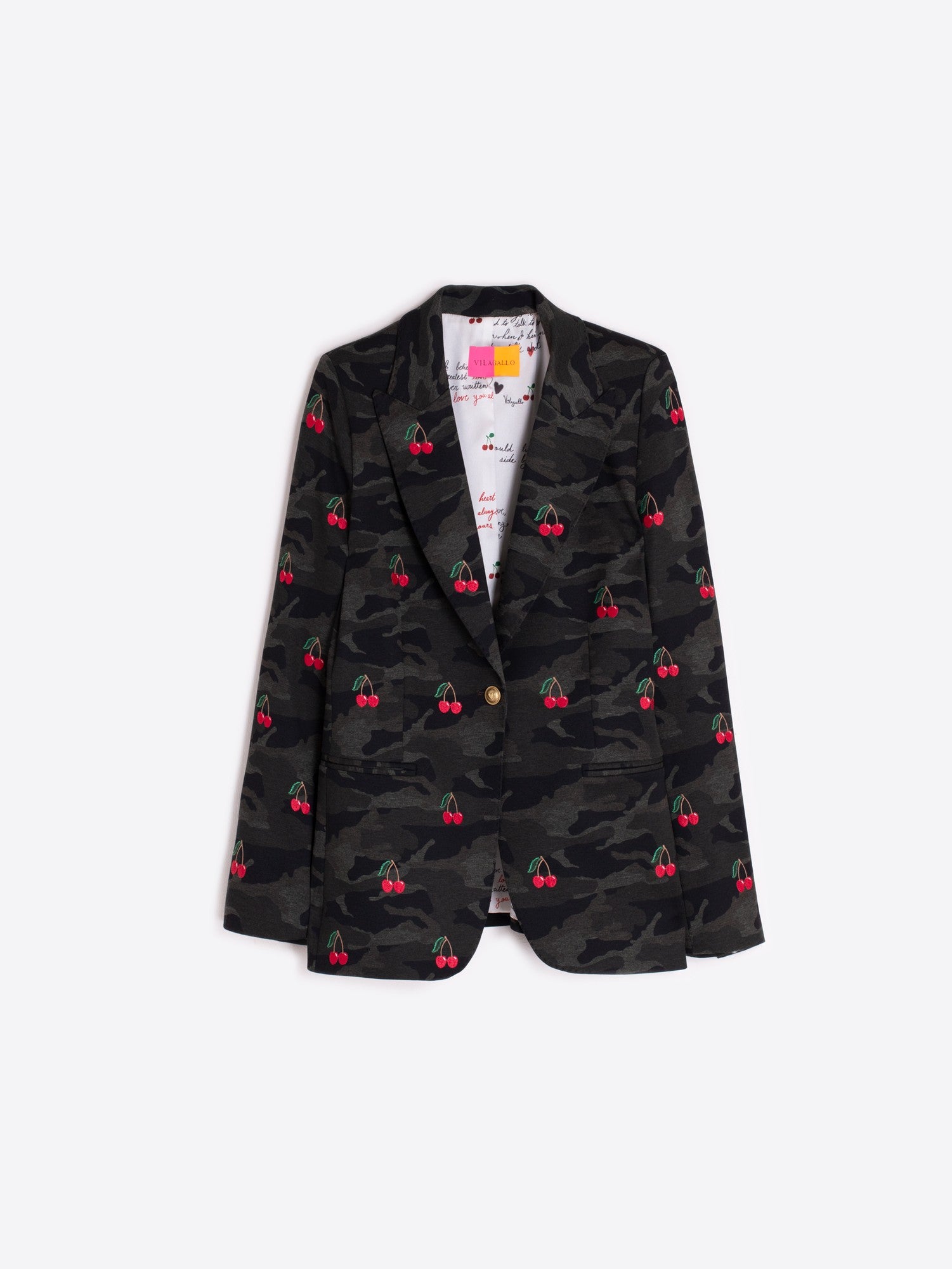 VILAGALLO- WOMEN'S HEATHER EMB BLAZER