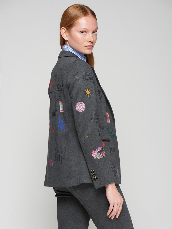 VILAGALLO- WOMEN'S HELEN GRAFFITI BLAZER