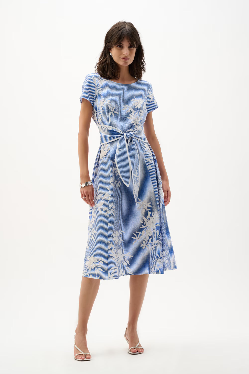 JOSEPH RIBKOFF - FLORAL FIT & FLARE DRESS