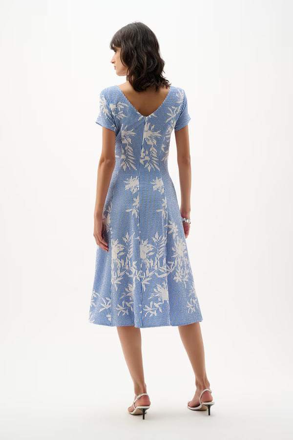 JOSEPH RIBKOFF - FLORAL FIT & FLARE DRESS