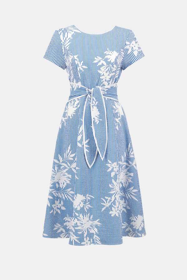 JOSEPH RIBKOFF - FLORAL FIT & FLARE DRESS