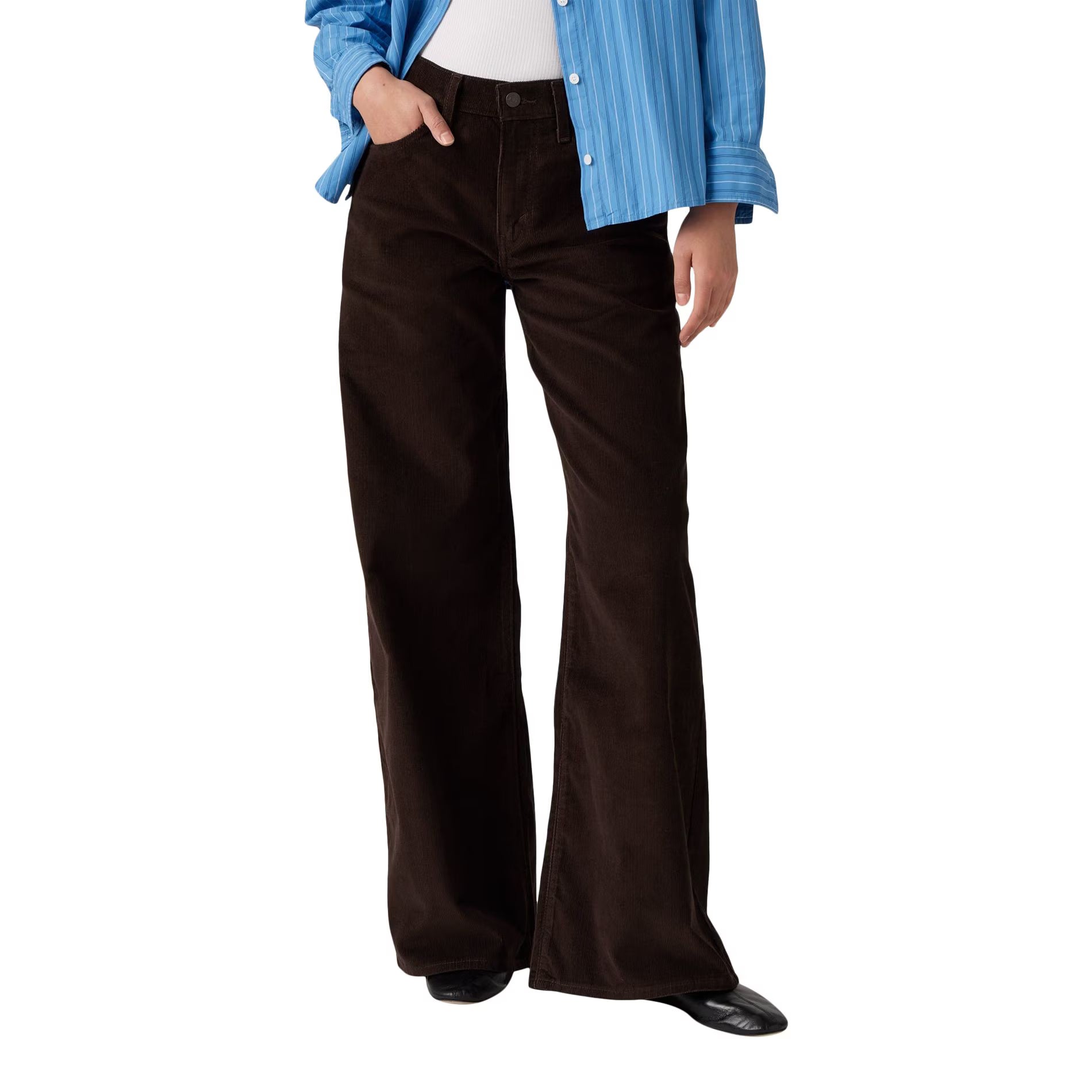 LEVI'S - WOMEN'S MIDDY WIDE LEG JAVA CORDUROY
