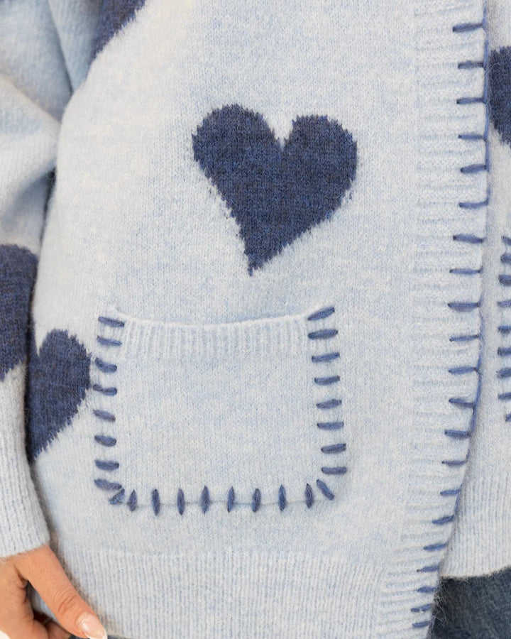 LYLA & LUXE - WOMEN'S ELSKA HEART CARDIGAN 