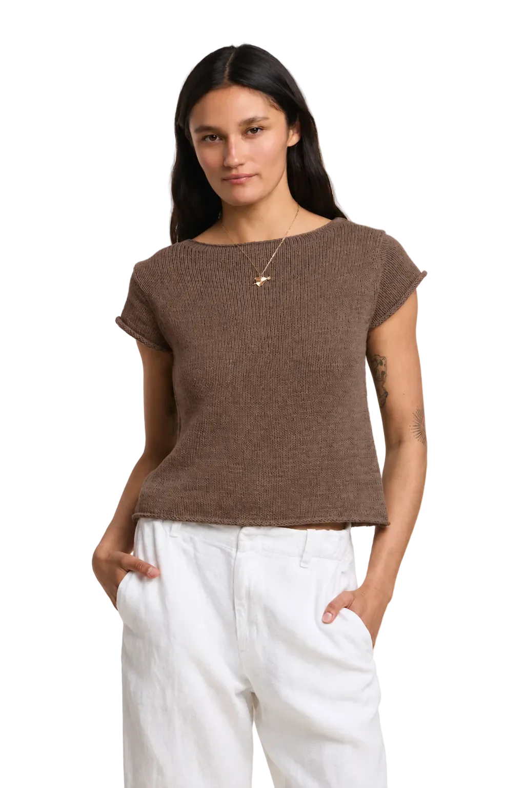 VELVET - WOMEN'S MILOU07 COTTON TAPE TOP