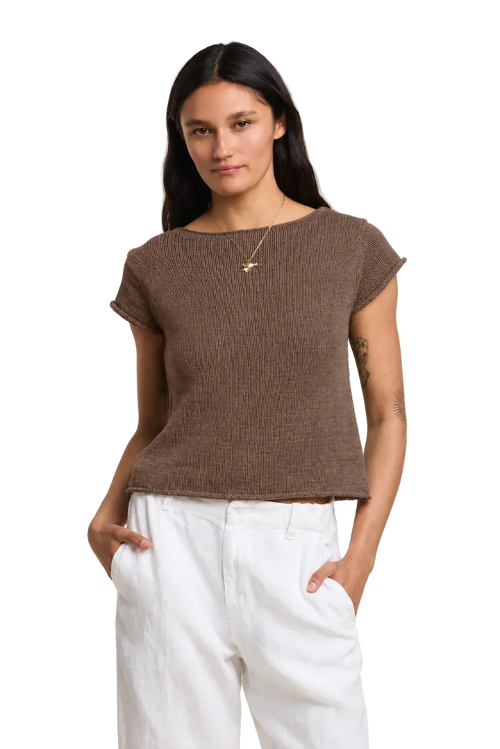 VELVET - WOMEN'S MILOU07 COTTON TAPE TOP