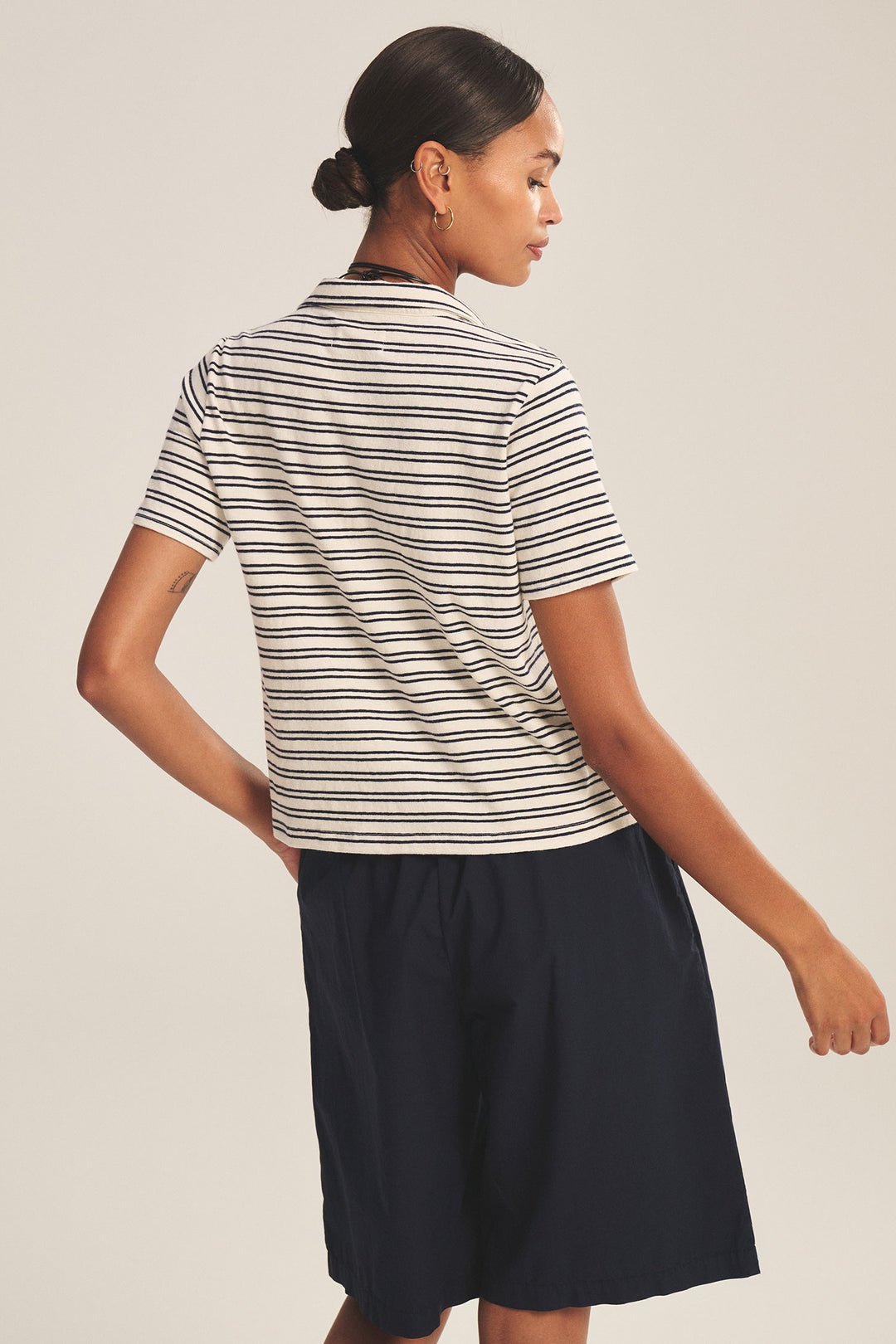 VELVET - YARN DYE STRIPE JERSEY TOP PERRIN07