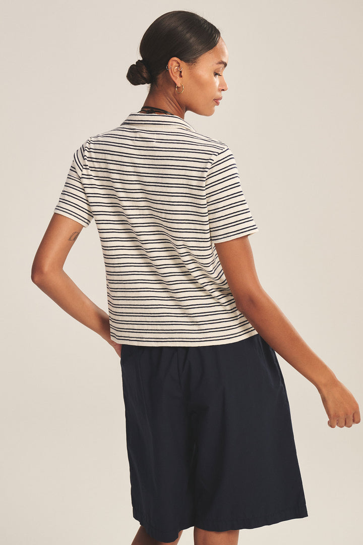 VELVET - YARN DYE STRIPE JERSEY TOP PERRIN07