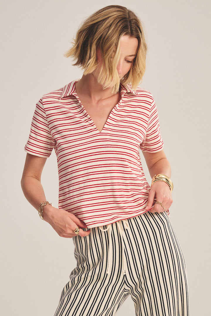 VELVET - YARN DYE STRIPE JERSEY TOP PERRIN07