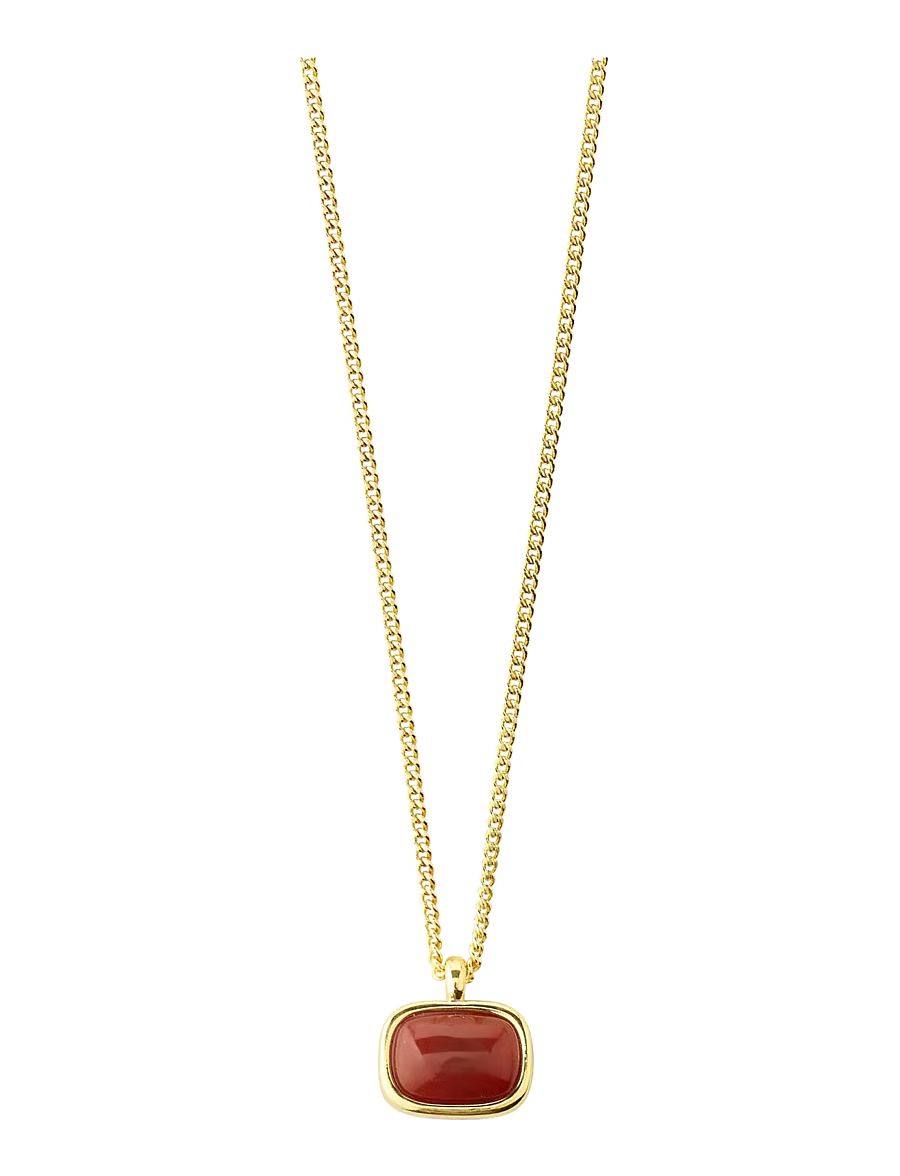 PILGRIM - NOW NECKLACE GOLD/RED