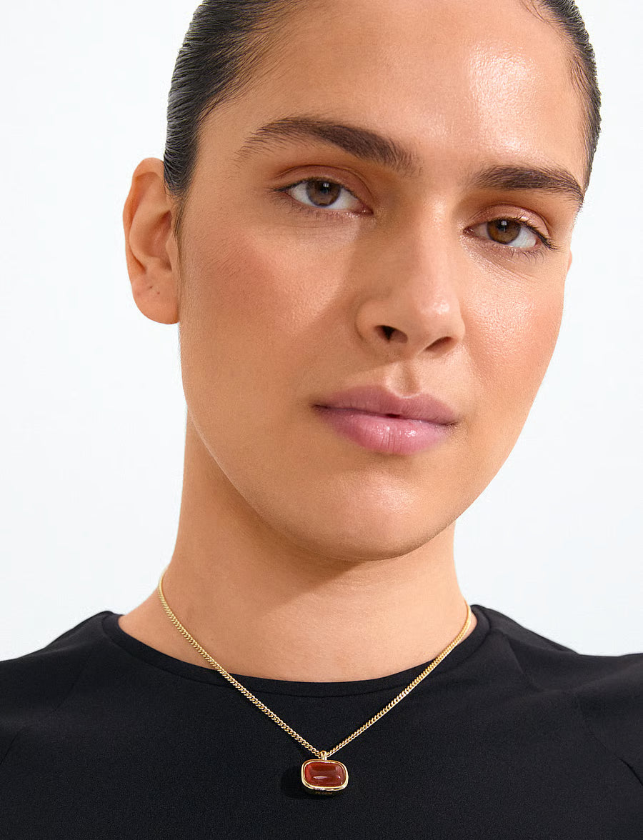 PILGRIM - NOW NECKLACE GOLD/RED