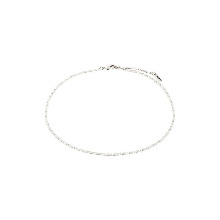 PILGRIM - PARISA RECYCLED FLAT LINK ANKLE CHAIN SILVER-PLATED - SILVER PLATED