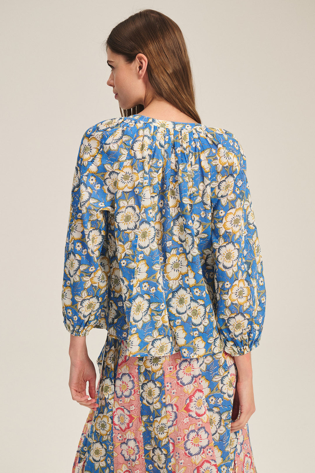 VELVET - DS BEGONIA COTTON PRINT TOP REESE07