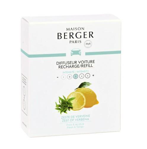 LAMPE BERGER - ZEST OF VERBENA CAR DIFFUSER REFILL X2