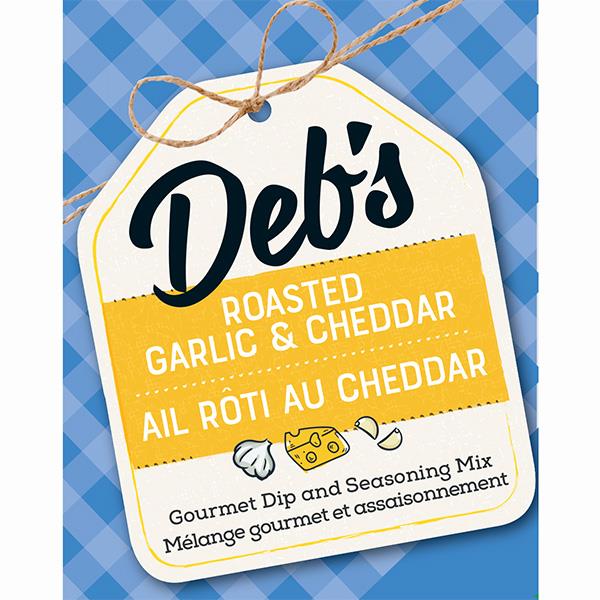 DEB'S DIPS - ROASTED GARLIC & CHEDDAR