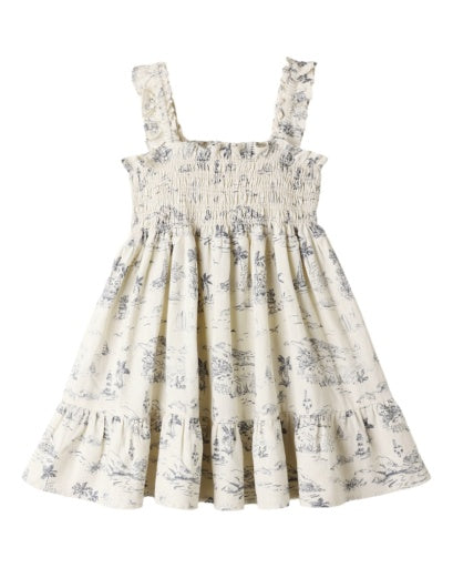 RYLEE + CRU - KIDS SUTTON DRESS OCEAN TOILE