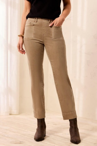 TRIBAL - 5 PKT PULL ON ANKLE PANT-FOSSIL
