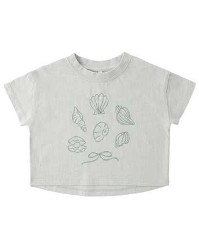 RYLEE + CRU - KIDS BOXY TEE SEASHELLS